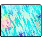 Blue Background Art Abstract Watercolor Fleece Blanket (Medium)  60 x50  Blanket Front