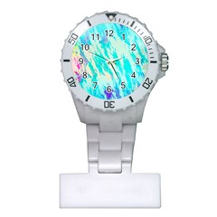 Blue Background Art Abstract Watercolor Plastic Nurses Watch by Nexatart