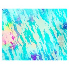 Blue Background Art Abstract Watercolor Double Sided Flano Blanket (medium)  by Nexatart