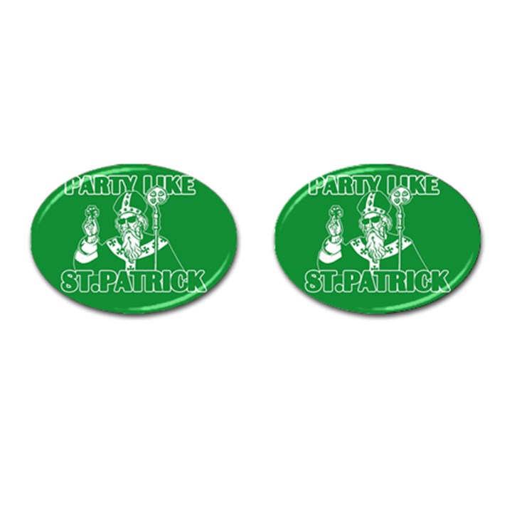  St. Patricks day  Cufflinks (Oval)