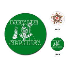  St  Patricks Day  Playing Cards (round)  by Valentinaart