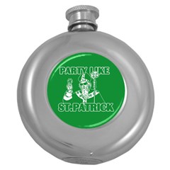  St  Patricks Day  Round Hip Flask (5 Oz) by Valentinaart