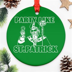  St  Patricks Day  Round Ornament (two Sides) by Valentinaart