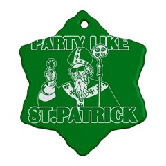  St  Patricks Day  Ornament (snowflake) by Valentinaart