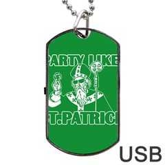  St  Patricks Day  Dog Tag Usb Flash (one Side) by Valentinaart