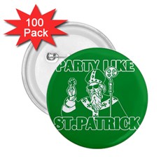  St  Patricks Day  2 25  Buttons (100 Pack)  by Valentinaart