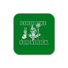  St  Patricks Day  Rubber Square Coaster (4 Pack)  by Valentinaart