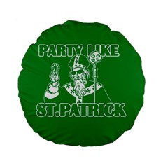  St  Patricks Day  Standard 15  Premium Flano Round Cushions by Valentinaart