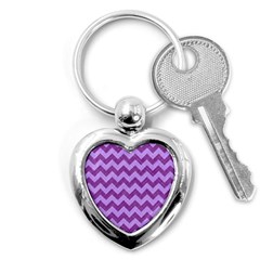 Background Fabric Violet Key Chains (heart)  by Nexatart