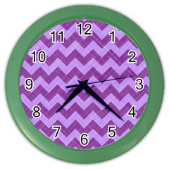 Background Fabric Violet Color Wall Clocks by Nexatart