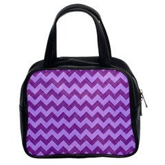 Background Fabric Violet Classic Handbags (2 Sides) by Nexatart