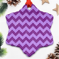 Background Fabric Violet Snowflake Ornament (two Sides) by Nexatart