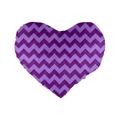 Background Fabric Violet Standard 16  Premium Flano Heart Shape Cushions by Nexatart