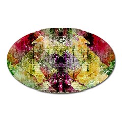 Background Art Abstract Watercolor Oval Magnet by Nexatart