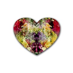 Background Art Abstract Watercolor Heart Coaster (4 Pack)  by Nexatart