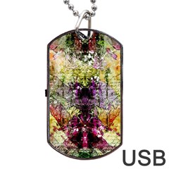 Background Art Abstract Watercolor Dog Tag Usb Flash (one Side) by Nexatart