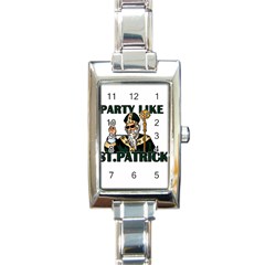  St  Patricks Day  Rectangle Italian Charm Watch by Valentinaart