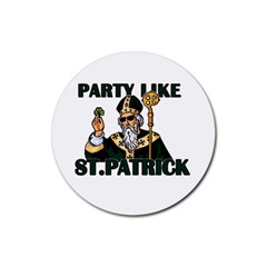  St  Patricks Day  Rubber Coaster (round)  by Valentinaart