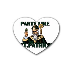  St  Patricks Day  Heart Coaster (4 Pack)  by Valentinaart