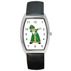  St  Patrick  Dabbing Barrel Style Metal Watch by Valentinaart