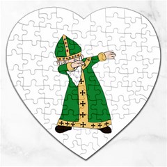  St  Patrick  Dabbing Jigsaw Puzzle (heart) by Valentinaart