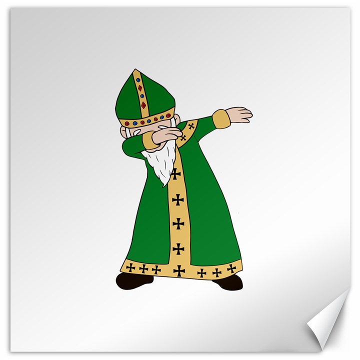  St. Patrick  Dabbing Canvas 12  x 12  