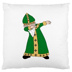  St  Patrick  Dabbing Large Cushion Case (two Sides) by Valentinaart