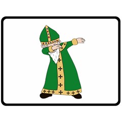  St  Patrick  Dabbing Double Sided Fleece Blanket (large)  by Valentinaart