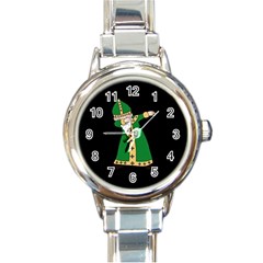  St  Patrick  Dabbing Round Italian Charm Watch by Valentinaart