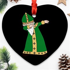  St  Patrick  Dabbing Ornament (heart) by Valentinaart