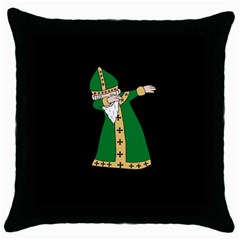  St  Patrick  Dabbing Throw Pillow Case (black) by Valentinaart