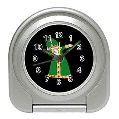  St  Patrick  Dabbing Travel Alarm Clocks by Valentinaart