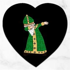  St  Patrick  Dabbing Jigsaw Puzzle (heart) by Valentinaart