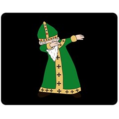  St  Patrick  Dabbing Fleece Blanket (medium)  by Valentinaart