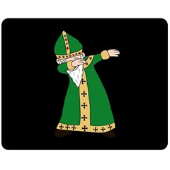  St  Patrick  Dabbing Double Sided Fleece Blanket (medium)  by Valentinaart