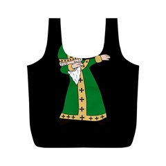  St  Patrick  Dabbing Full Print Recycle Bags (m)  by Valentinaart