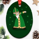  St. Patrick  Dabbing Ornament (Oval) Front