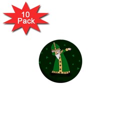  St  Patrick  Dabbing 1  Mini Buttons (10 Pack)  by Valentinaart