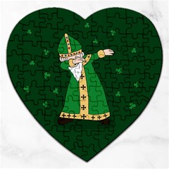  St  Patrick  Dabbing Jigsaw Puzzle (heart) by Valentinaart