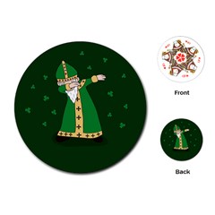  St  Patrick  Dabbing Playing Cards (round)  by Valentinaart