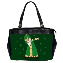  St  Patrick  Dabbing Office Handbags (2 Sides)  by Valentinaart