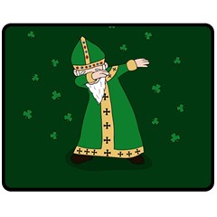  St  Patrick  Dabbing Fleece Blanket (medium)  by Valentinaart