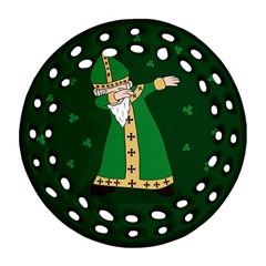  St  Patrick  Dabbing Ornament (round Filigree) by Valentinaart