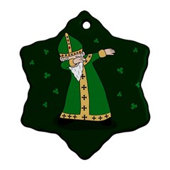  St  Patrick  Dabbing Snowflake Ornament (two Sides)