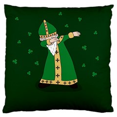  St  Patrick  Dabbing Large Cushion Case (two Sides) by Valentinaart