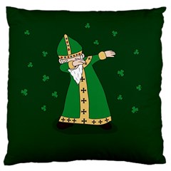  St  Patrick  Dabbing Large Flano Cushion Case (two Sides) by Valentinaart