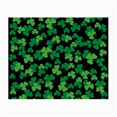 St  Patricks Day Clover Pattern Small Glasses Cloth by Valentinaart