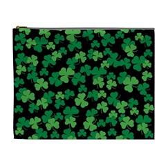 St  Patricks Day Clover Pattern Cosmetic Bag (xl) by Valentinaart