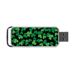 St  Patricks Day Clover Pattern Portable Usb Flash (two Sides) by Valentinaart