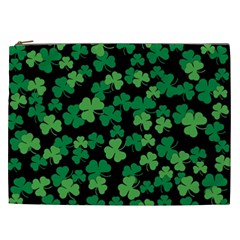 St  Patricks Day Clover Pattern Cosmetic Bag (xxl)  by Valentinaart